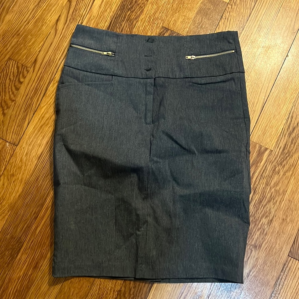 Dark grey pencil skirt